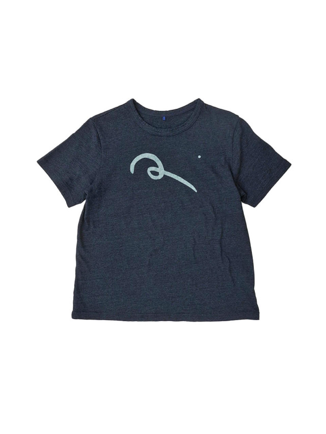 １６／－インディゴ天竺　よこよこＰ．抜染Ｔシャツ