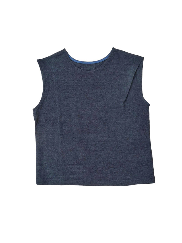 １６／－インディゴ天竺　片タックフレンチＴシャツ