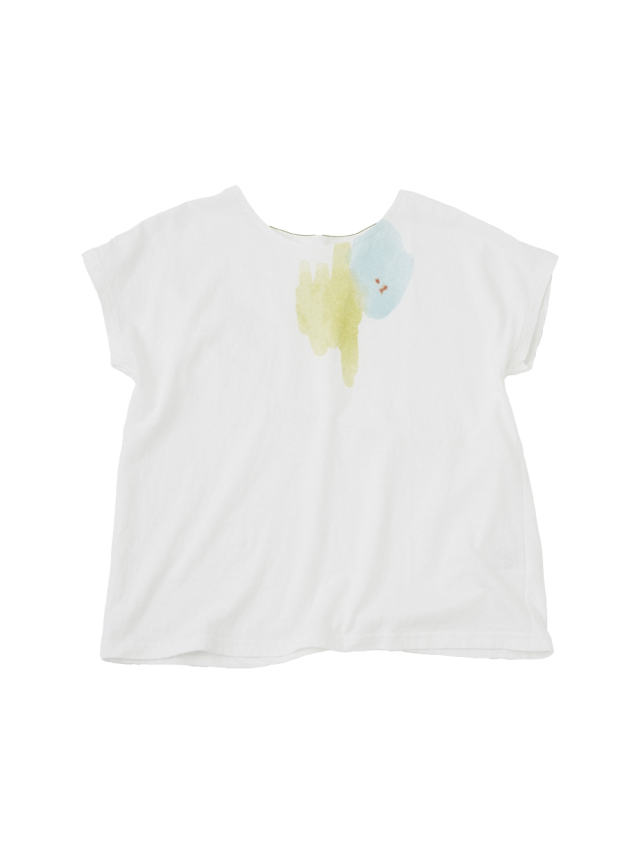 １９／－ラフィ天竺　ミズオオバコ柄プリントＴシャツ