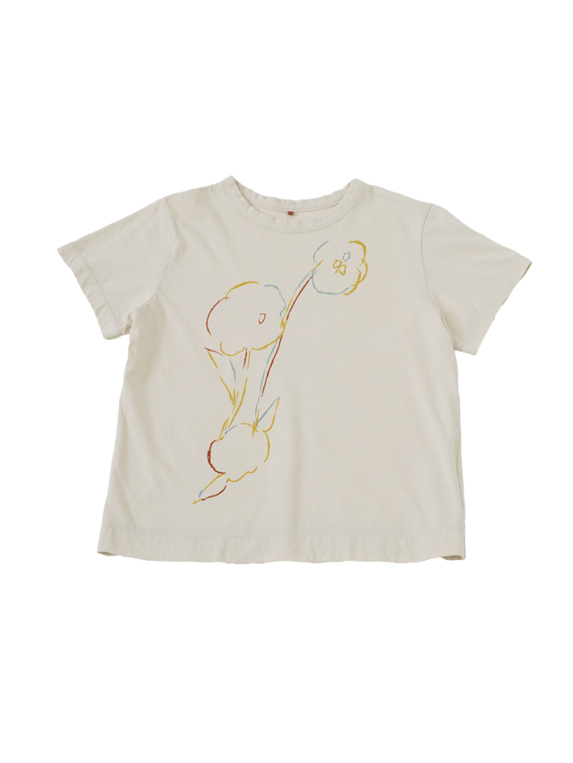 ３０／－ナチュラルソフト天竺　月代柄プリントＴシャツ