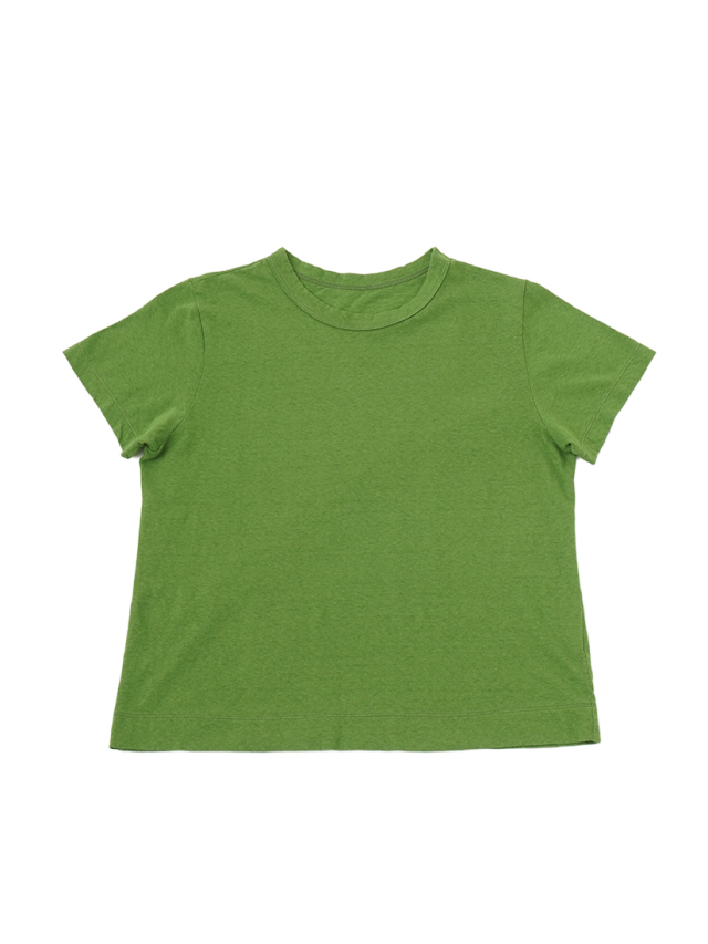 ３０／－ラフィ天竺　製品染半袖Ｔシャツ