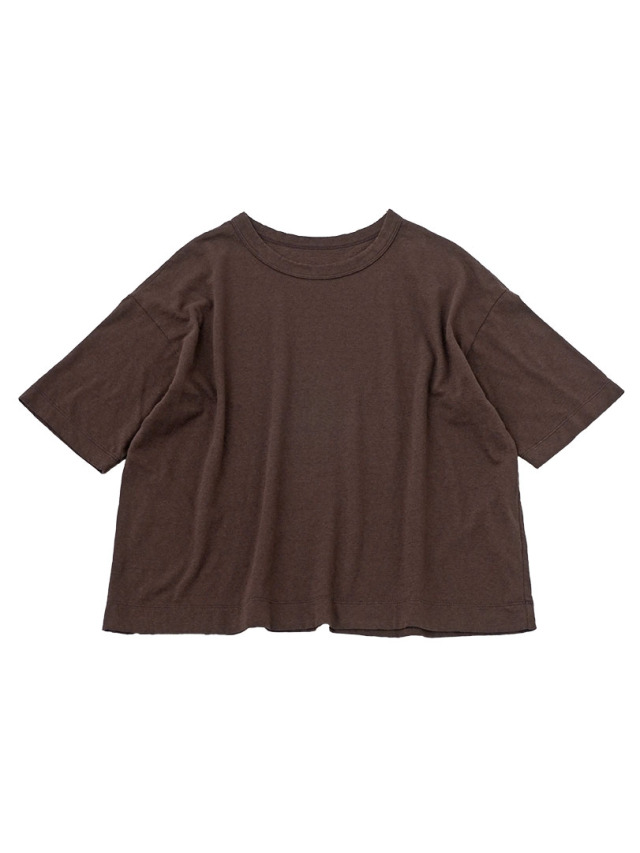 ３０／－ラフィ天竺　製品染オーバーサイズＴシャツ