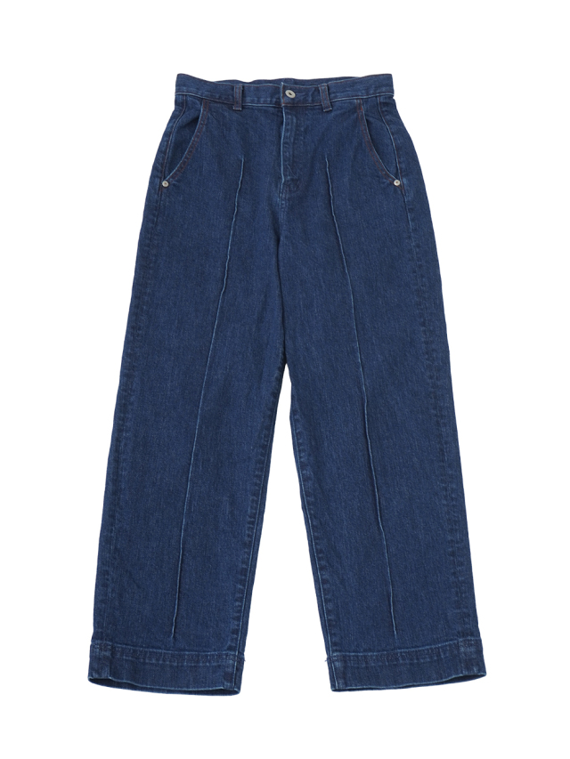 ブルーデニム　センタータックルーズバレルパンツ
