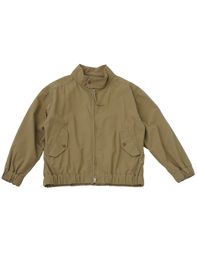 ４０／２強撚ウェザー　スタンド襟ジップブルゾン