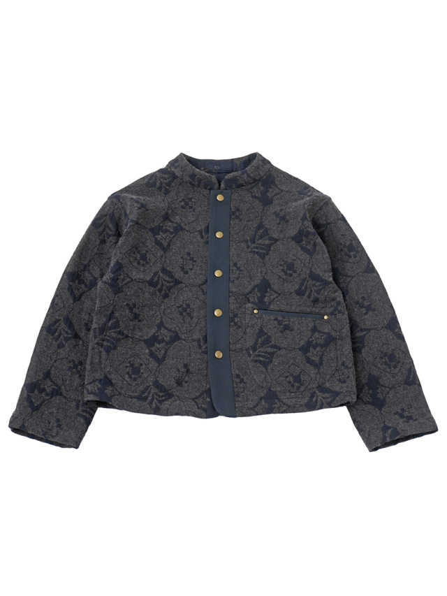とても綺麗✨パラスパレス コットンジャケット カットオフ　グレー サイズ3 10ss yohji yamamoto pour homme グレー ストライプ ボタンデザイ