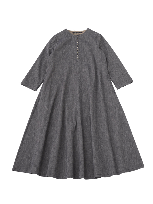 Ｌ／Ｃシャンブレー　フレアワンピース