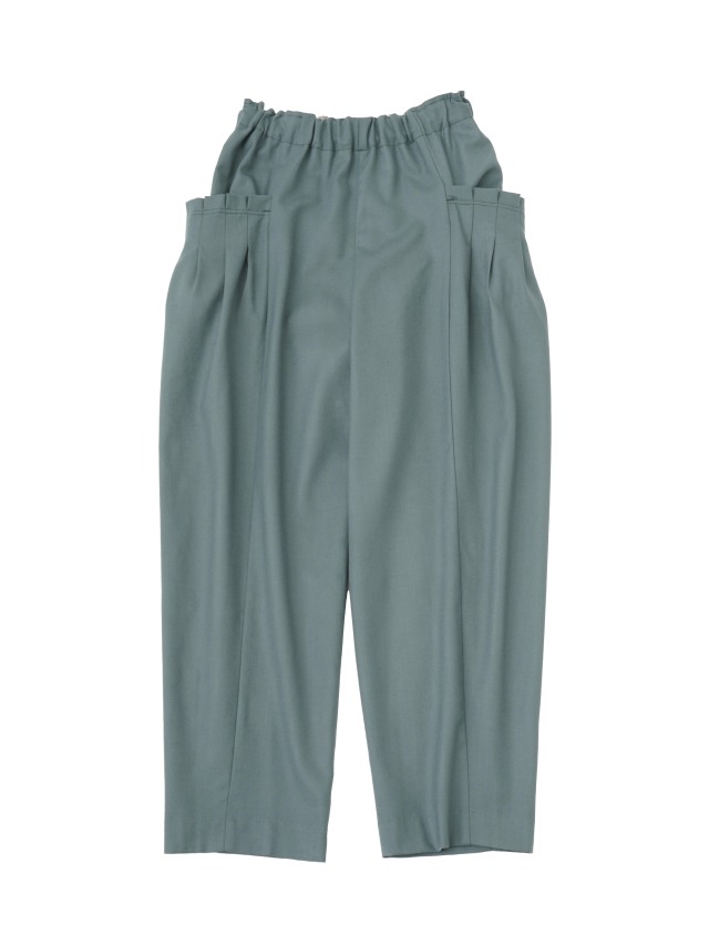 ２／６０ハイカウントフラノ　タックポケットテーパードパンツ
