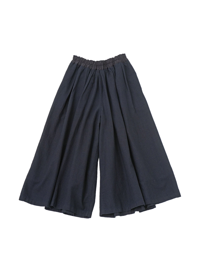 16-/インディゴガーゼタックギャザーパンツ