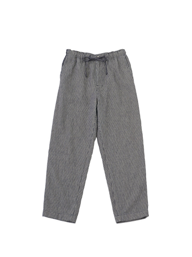 コットンリネンリッチデニムヒッコリー　テーパードイージーパンツ