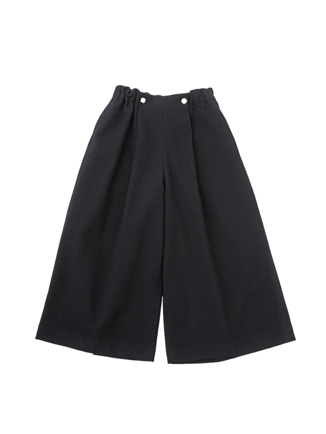 コットンウールカルゼ フレアタックパンツ