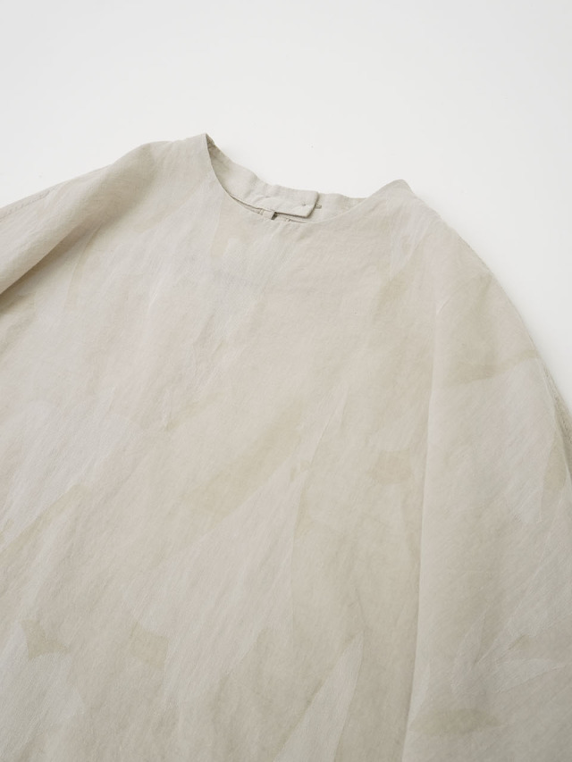 極美品　BASCO　バスコネスト　麻100%　ドルマン袖　Aライン　ブラウス ダブルクロスライン入りトップス 49AV JUNKO SHIMADA｜クロス