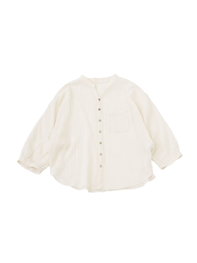 ４０／－×４０／－ガーゼワッシャー　ドルマン袖シャツ