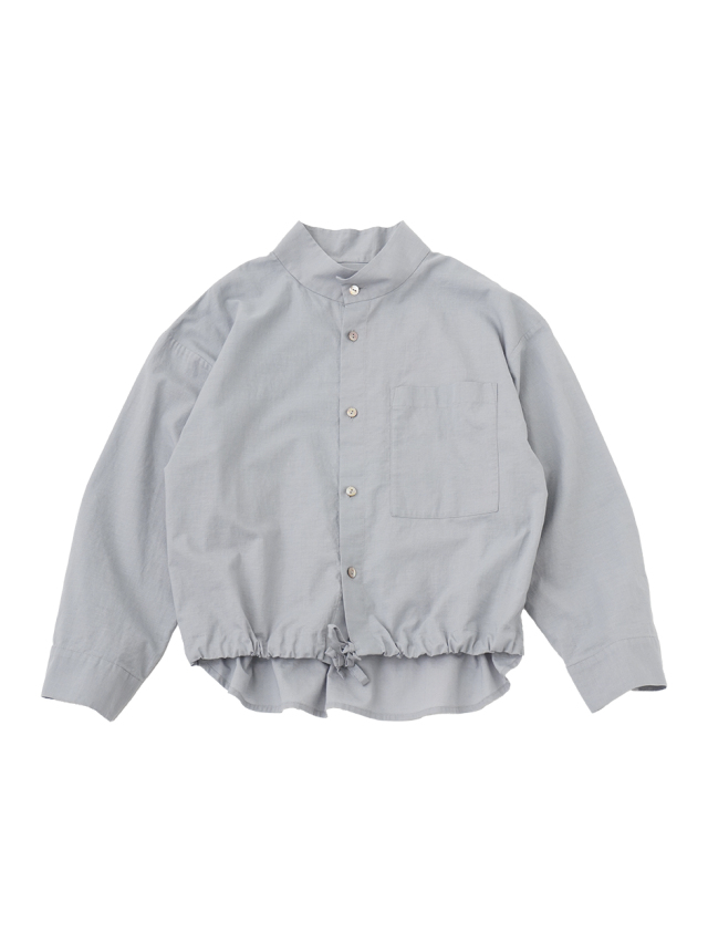 【ホワイト】コットンガーゼ ワッシャー 長袖シャツ 40／－×40／－ガーゼワッシャー ドルマン袖シャツ