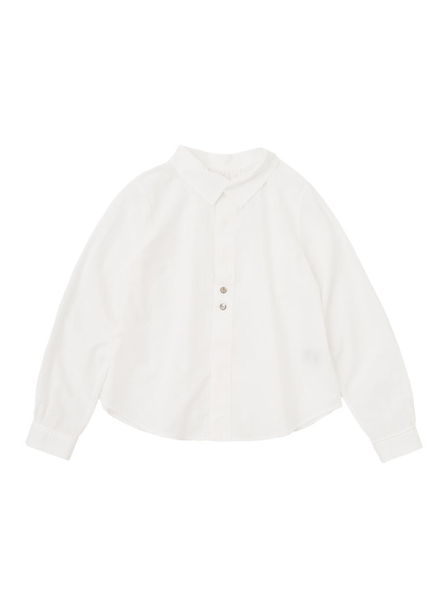 60/-ローン フラップ襟8分袖シャツ