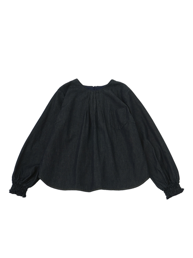 ２０／－ムラ糸ダンガリー　スモックシャツ