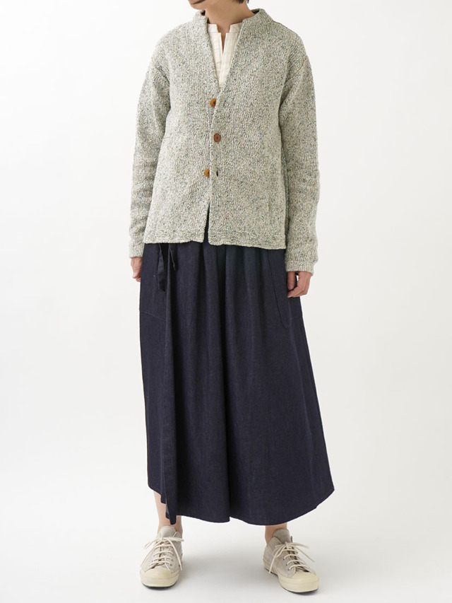 5.5ozデニム巻きスカート 