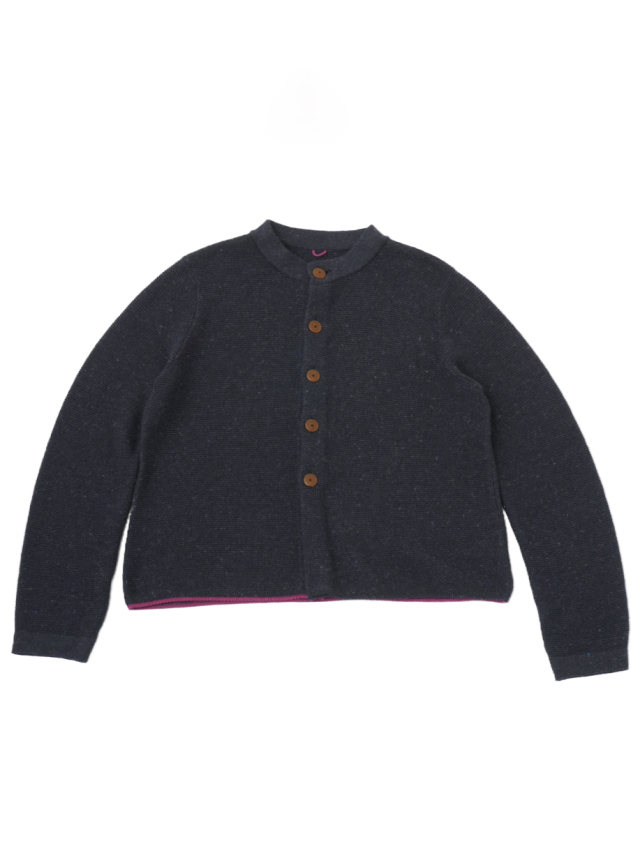 ７Ｇケンプニット　クルー襟カーディガン