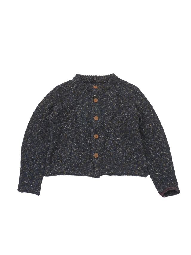 ４Ｇ冬霞ニット　クルー襟カーディガン