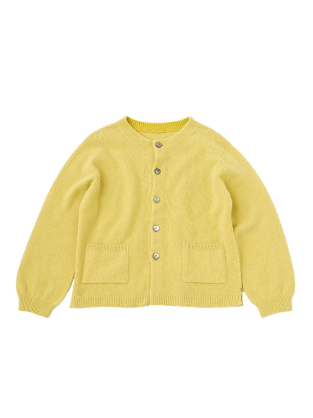 ７Ｇラクーンウール　クルー襟カーディガン