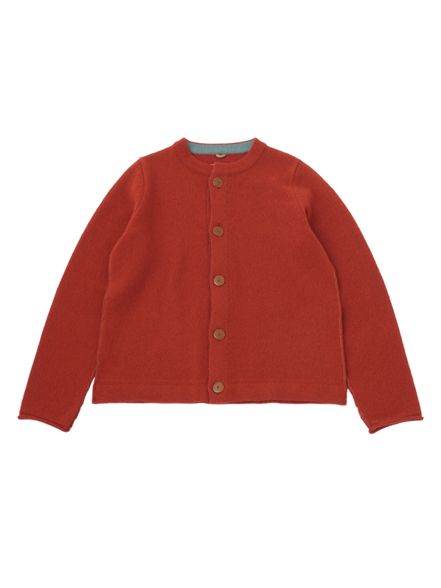 ７Ｇパウダーウール　クルー襟カーディガン