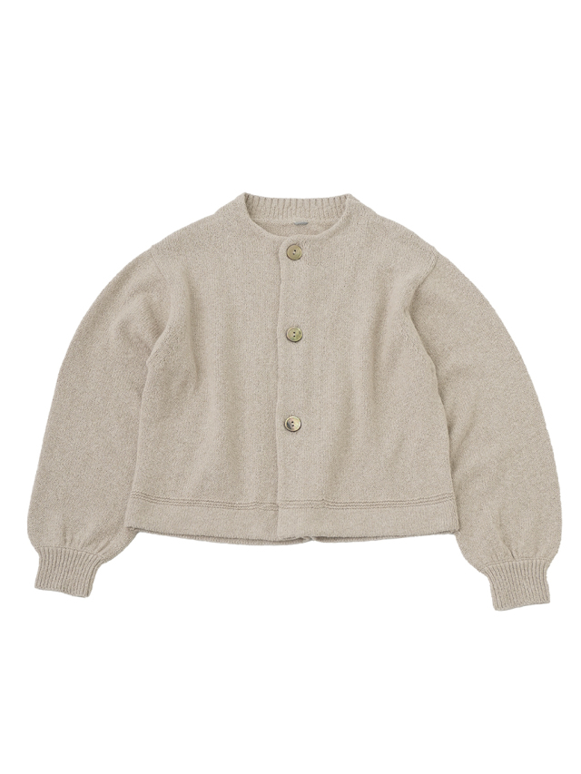 ５Ｇやわらかコットン　クルー襟カーディガン