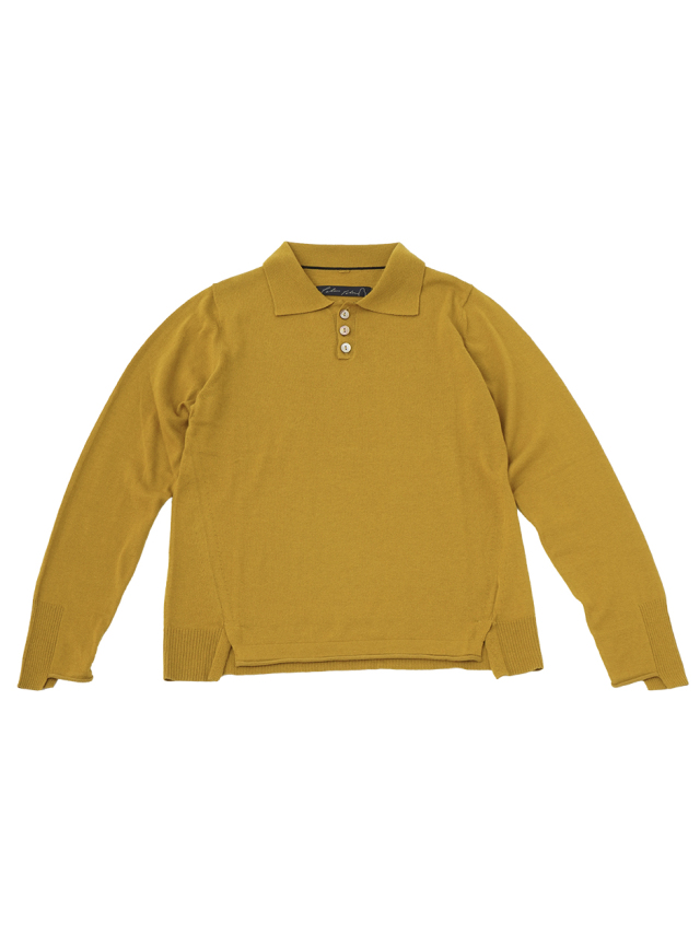 １４Ｇ４０／２コットン　秋のポロ襟プルオーバー