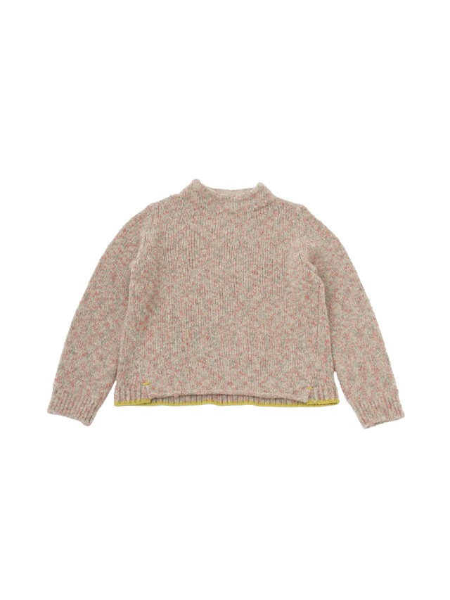 ４Ｇ冬霞ニット　ボトル襟プルオーバー