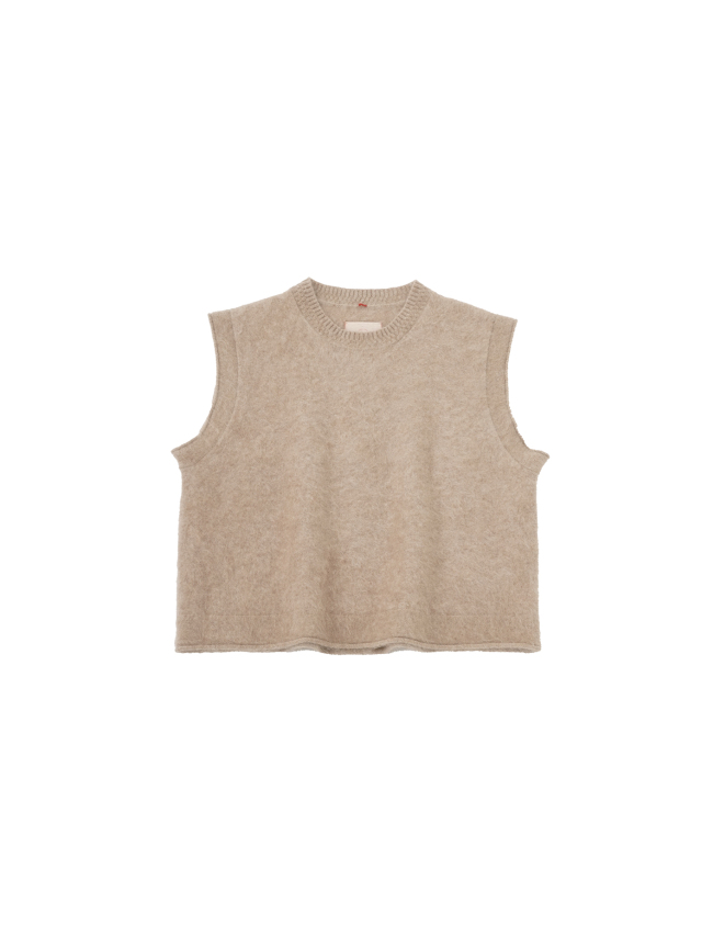 ９Ｇカシミヤファーニット　クルー襟ベスト