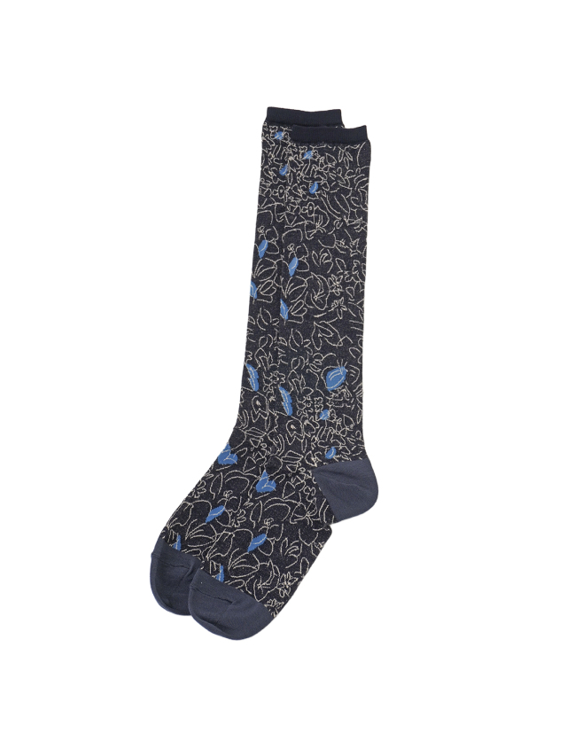 ６４／２綿　ふふむ柄ハイソックス