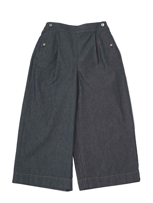 ムラ糸ダンガリータックパンツ