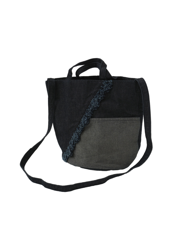 ２０／－×１６／－ムラ糸ダンガリー　ブレード付バッグ