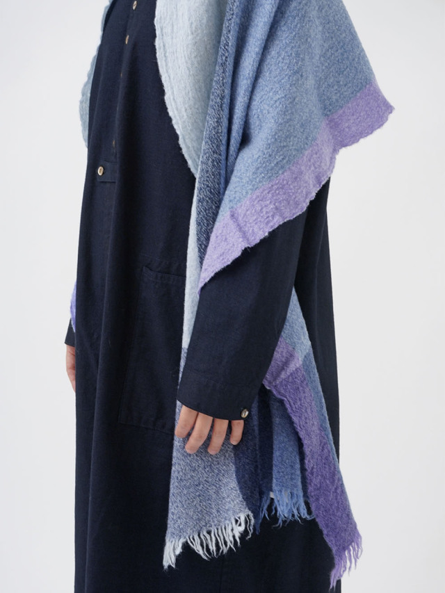 ウール縮絨ストール 