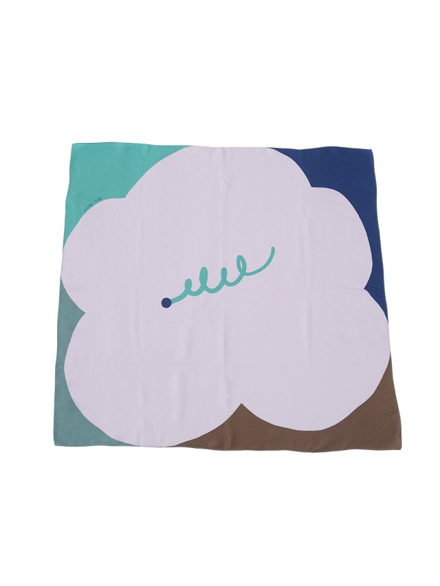 シルクツイル　おおわらい柄スカーフ