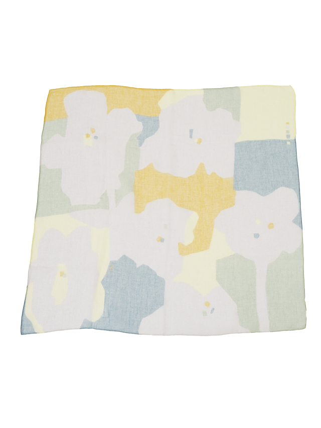 ざっくり綿ガーゼ　たちばな柄スカーフ