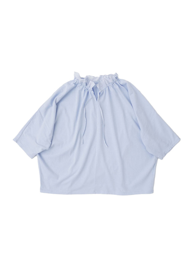 ３０／－ナチュラルソフト天竺　襟ギャザードルマンＴシャツ