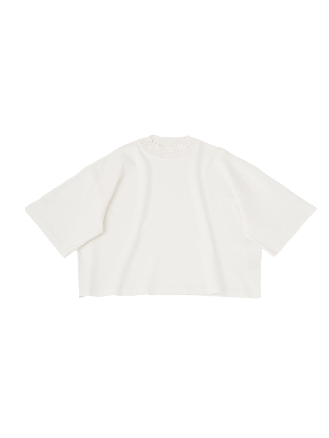 ポンチ×ニット襟　Ｔシャツ