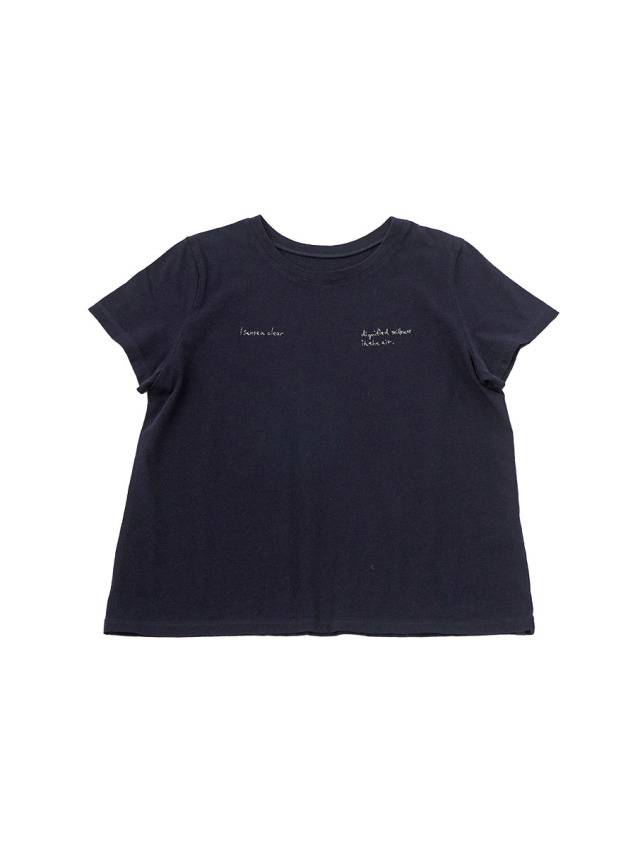 ３０／－ナチュラルソフト天竺　刺繍半袖Ｔシャツ