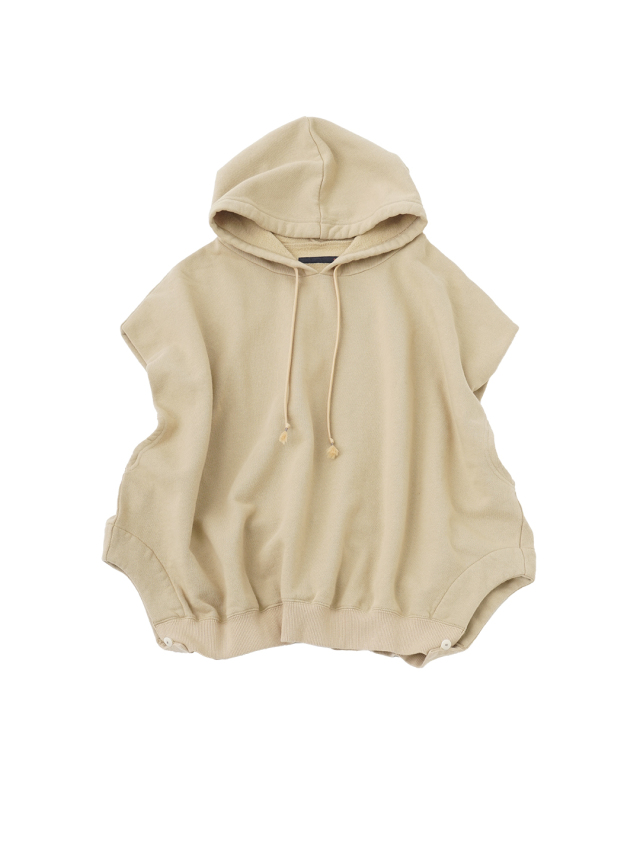 ３０／１０タンブラー起毛　フレンチ袖パーカー