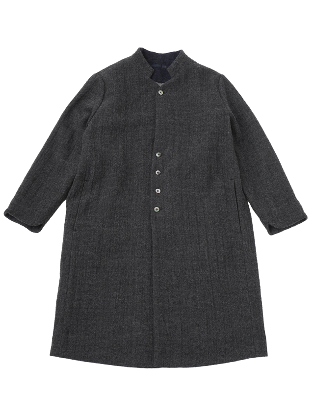 ウールガーゼヘリンボン　軽いコート