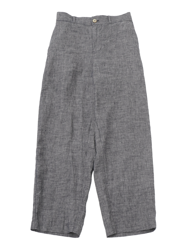 ６０／１リネンデニム　テーパードパンツ