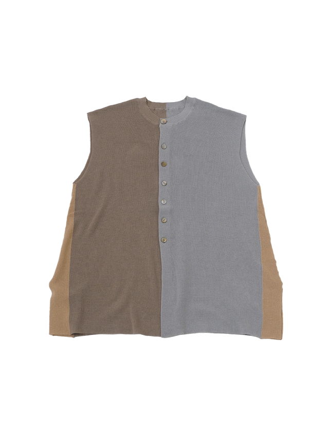 １６Ｇコットン　片畦三色ノースリーブベスト