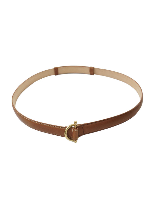 オイルヌメ革　ひっかけナローベルト