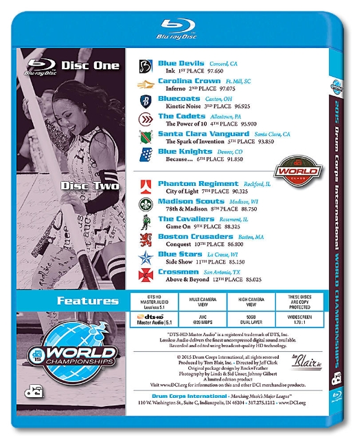 マーチング ブルーレイ】2015 DCI World Championships Vol.1(World