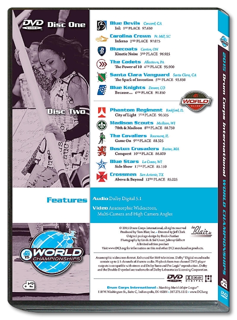 【マーチング DVD】2015 DCI World Championships Vol.1(World Class1-12)