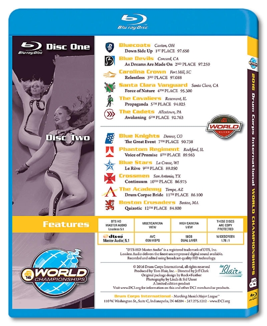【マーチング ブルーレイ】2016 DCI World Championships Vol.1(World Class1-12)
