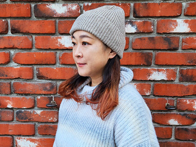 CASTANOカシミヤ リブニット 文二郎帽子店