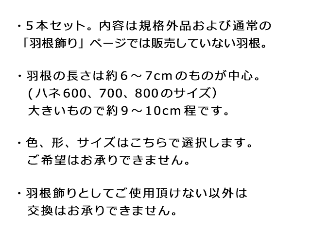 羽根飾り詰め合わせ