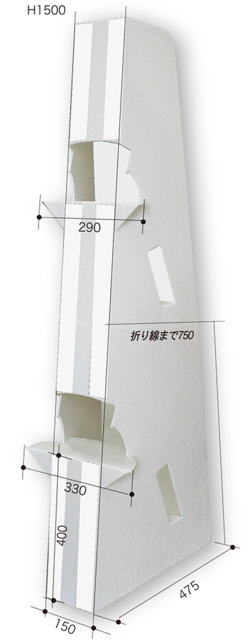 大型プラ段スタンド8（3x6・等身大サイズ対応）【1枚入り