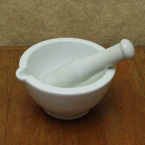 フランス　ブロカント　磁製　乳鉢