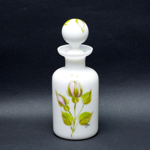 フランス ブロカント　　オパリンガラス瓶　　　　(大)